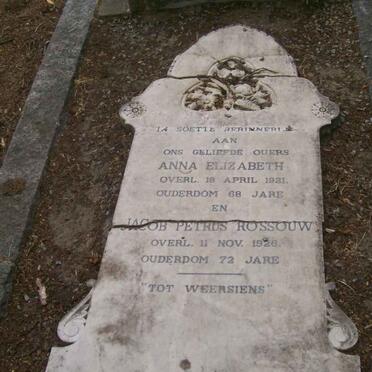 ROSSOUW Jacob Petrus -1928 &amp; Anna Elizabeth -1921