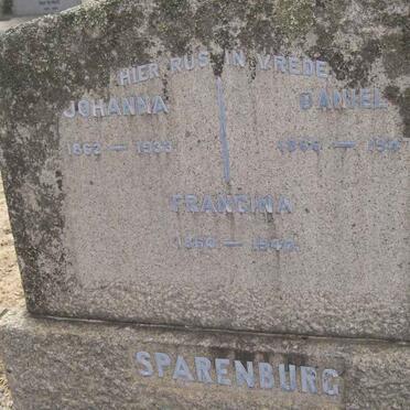 SPARENBURG Daniel 1866-1947 :: SPARENBURG Francina 1860-1940 :: SPARENBURG Johanna 1862-1933