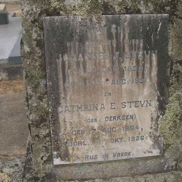 STEYN Johannes J. 1859-1931 &amp; Cathrina E. DERKSEN 1864-1926