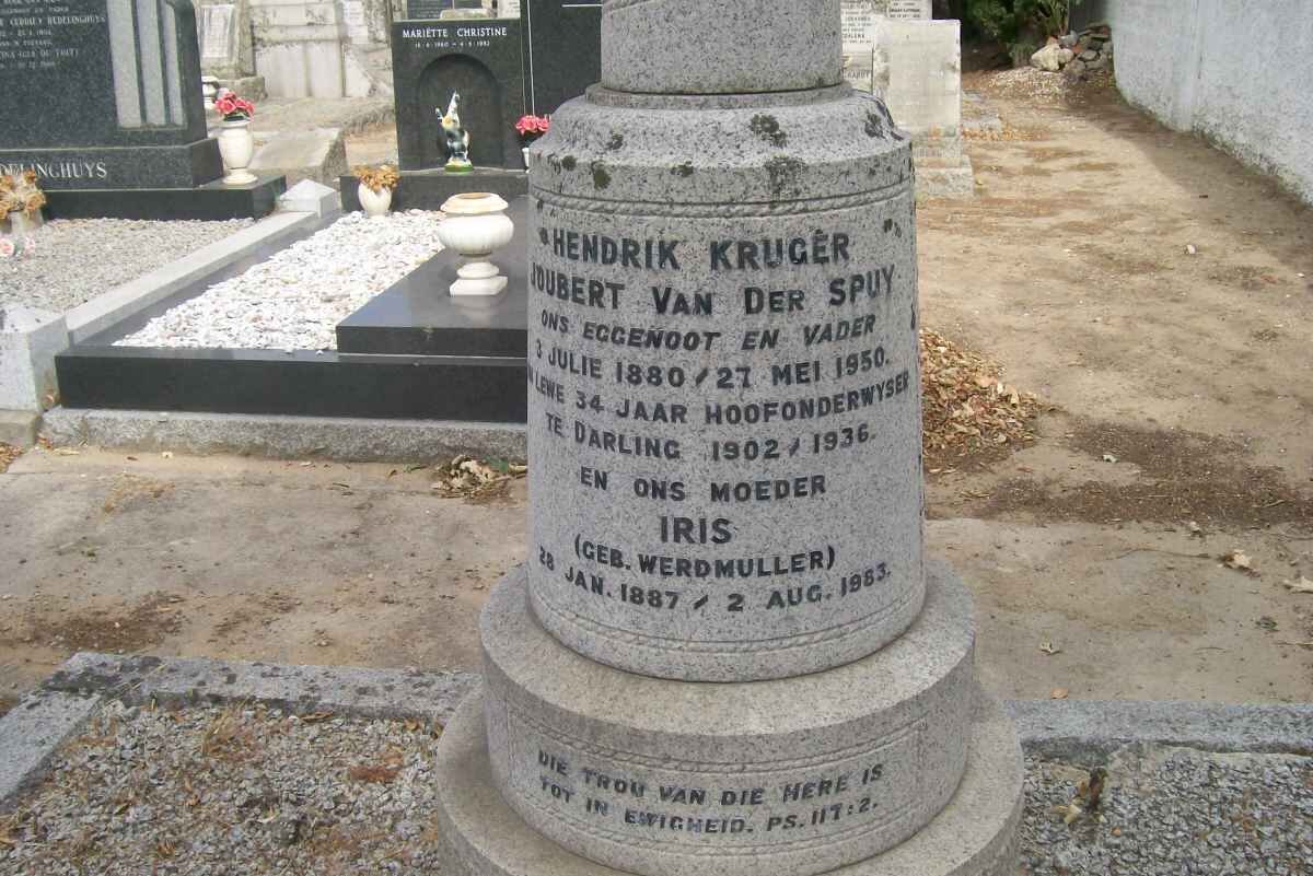 SPUY Hendrik Kruger Joubert, van der 1880-1950 &amp; Iris WERDMULLER 1887-1983