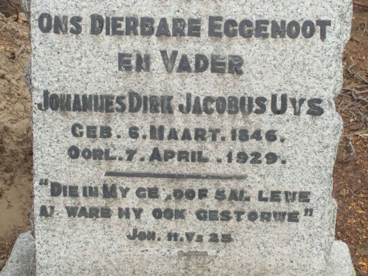 UYS Johannes Dirk Jacobus 1846-1929