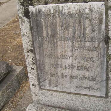 VILLIERS Rocco Catorzia, de nee -1926