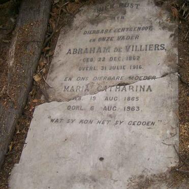 VILLIERS Abraham, de 1862-1916 &amp; Maria Catharina 1865-1963