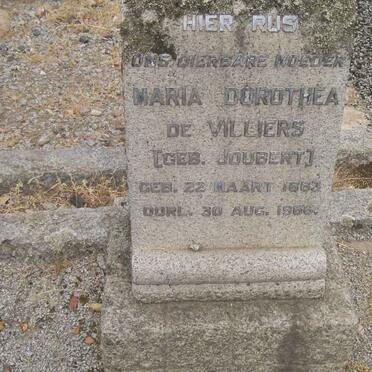 VILLIERS Maria Dorothea, de nee JOUBERT 1883-1966
