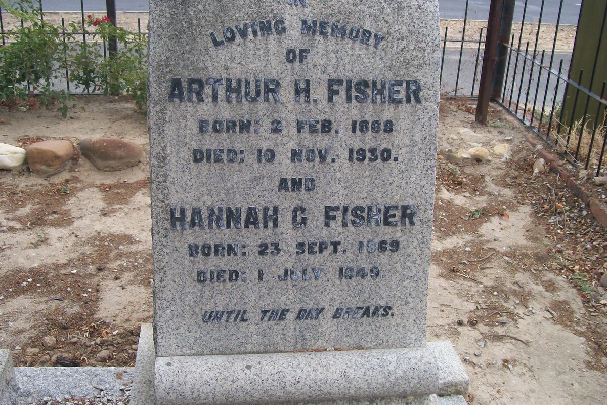 FISHER Arthur H. 1868-1930 &amp; Hanna G. 1869-1949