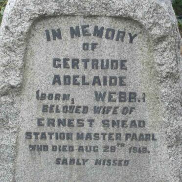 SNEAD Gertrude Adelaide nee WEBB -1918