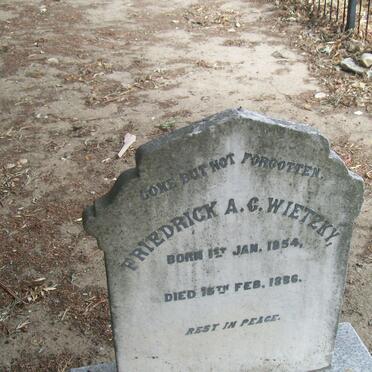 WIETZKY Friedrick A.C. 1854-1886