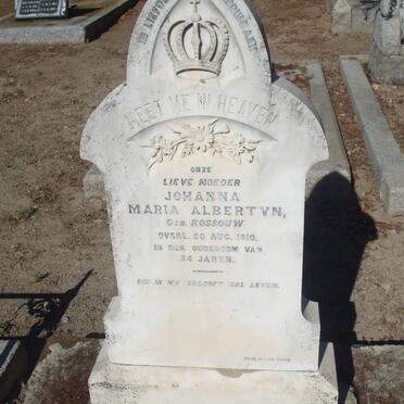 ALBERTYN Maria nee ROSSOUW -1910