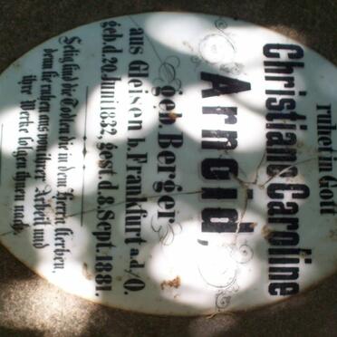 ARNOLD Christine Caroline nee BERGER 1832-1881