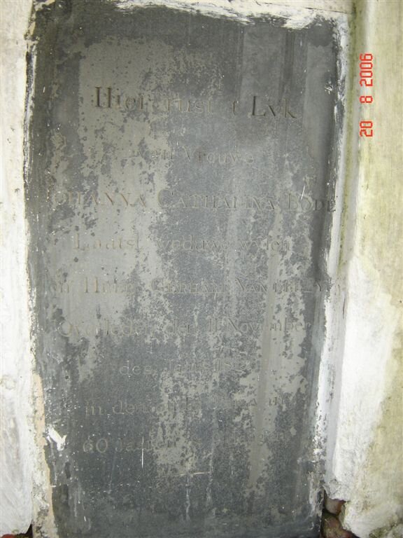 BYL Johanna Catharina, van der nee BODE -18??