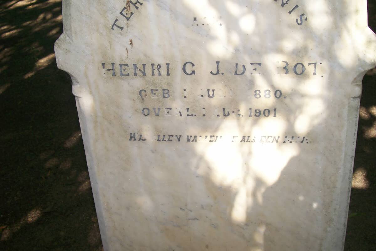 BOT Henri G.J., de 1880-1901