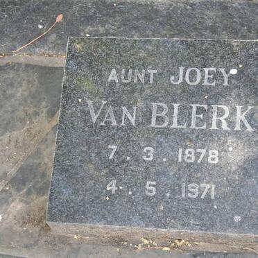 BLERK Joey, van 1878-1971