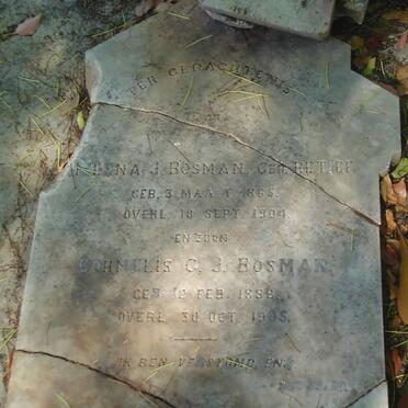 BOSMAN Cornelis G.J. 1836-1905 &amp; Helena J. RETIEF 1865-1904