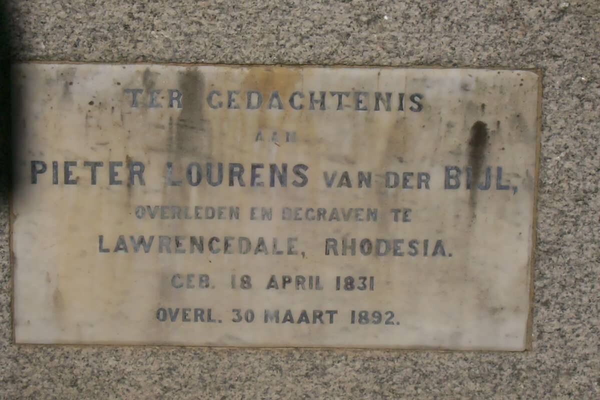 BIJL Pieter Lourens, van der 1831-1892