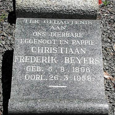 BEYERS Christiaan Frederik 1896-1958