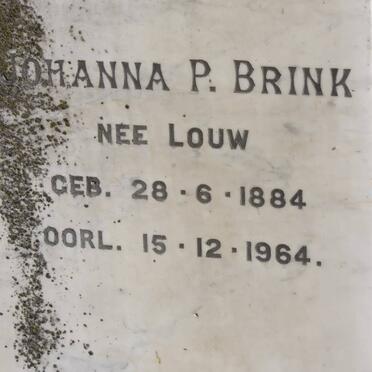 BRINK Johanna P. nee LOUW 1884-1964