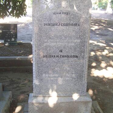 CAROLISSEN Hendrik J. 18?8-1892 &amp; Helena M. BURGERS 18??-1913