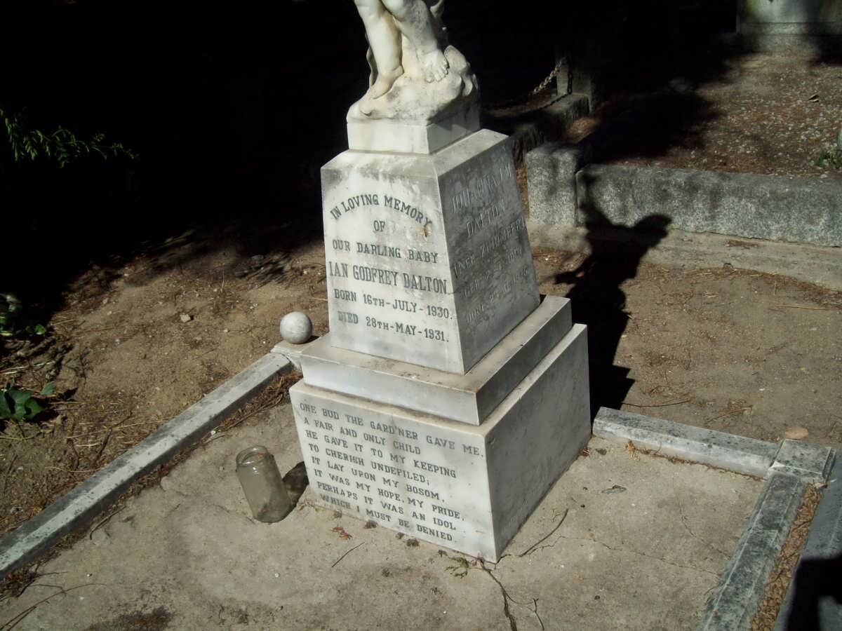 DALTON Johanna J. nee ZUIDMEER 1897-1975 :: DALTON Ian Godfrey 1930-1931