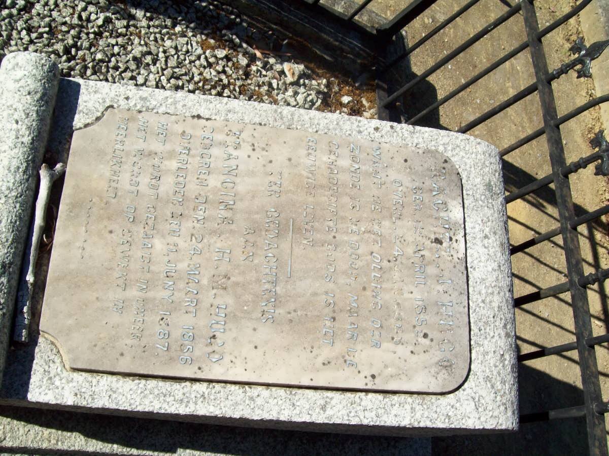 HUGO Rachel J. 1852-1886 :: HUGO Francina H.M. 1856-1887