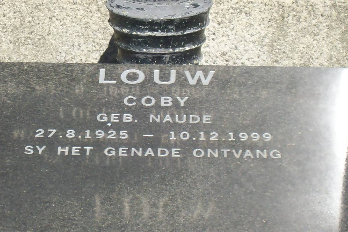 LOUW Coby nee NAUDE 1925-1999