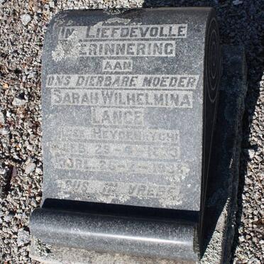 LANGE Sarah Wilhelmina nee HEYDENRYCH 1873-1938 :: SACKETT Sarah Wilhelmina nee LANGE 1905-1936