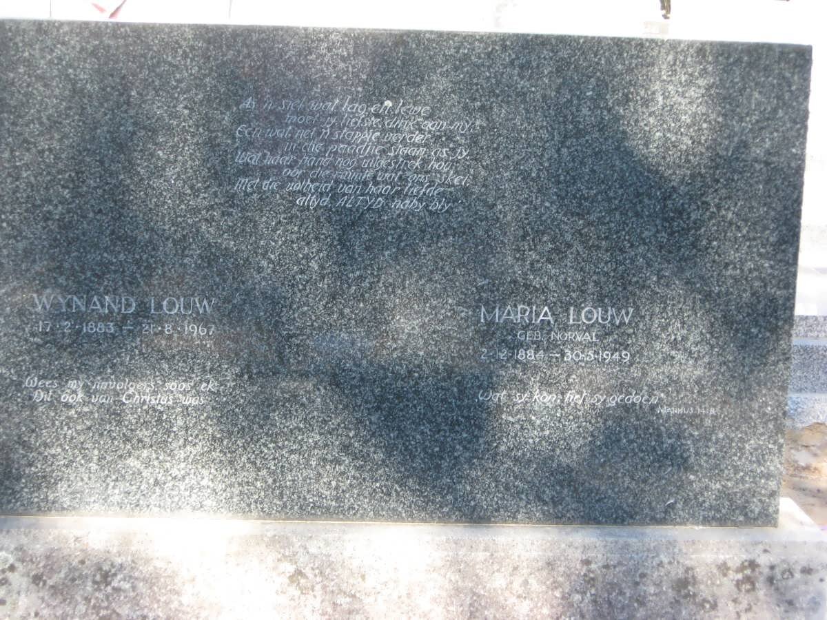 LOUW Wynand 1883-1967 &amp; Maria NORVAL 1884-1949