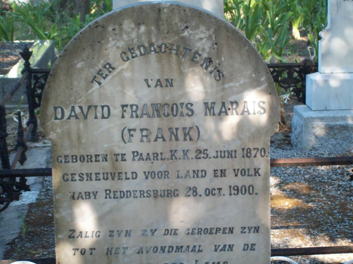 MARAIS David Francois 1870-1900