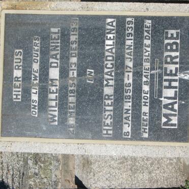 MALHERBE Willem Daniel 1854-1931 &amp; Hester Magdalena 1856-1939