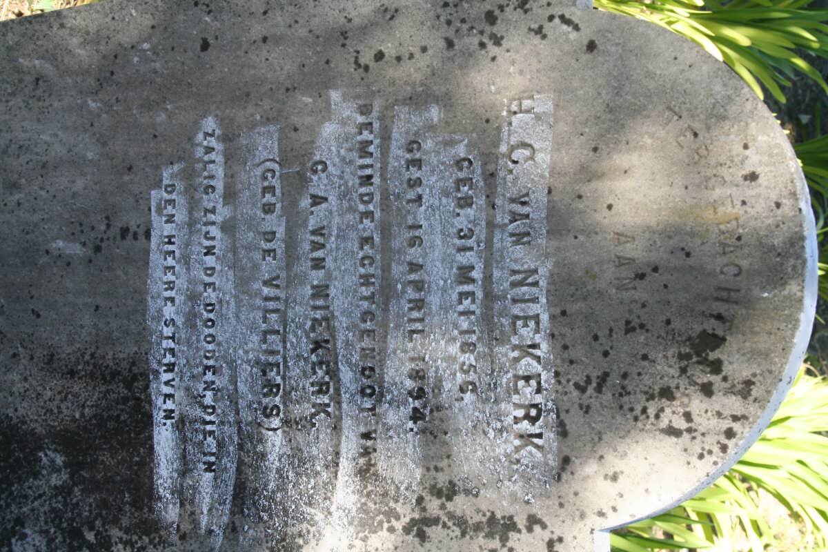 NIEKERK H.C., van 1856-1894 