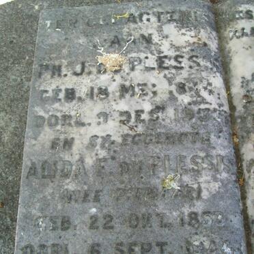 PLESSIS P.J., du 18??-193? &amp; Alida E. PIENAAR 1853-1944