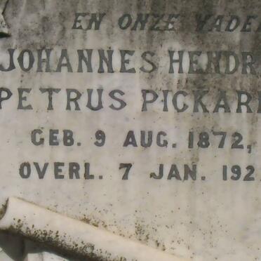 PICKARD Johannes Hendrik Petrus 1872-1922