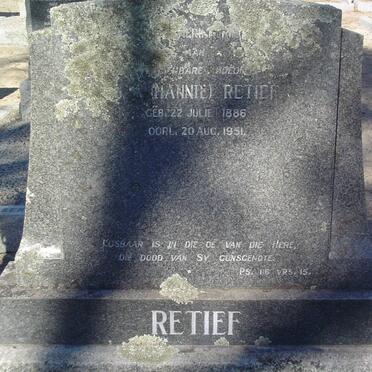 RETIEF Hannie 1886-1951