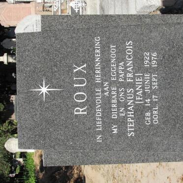 ROUX Stephanus Francois 1922-1976