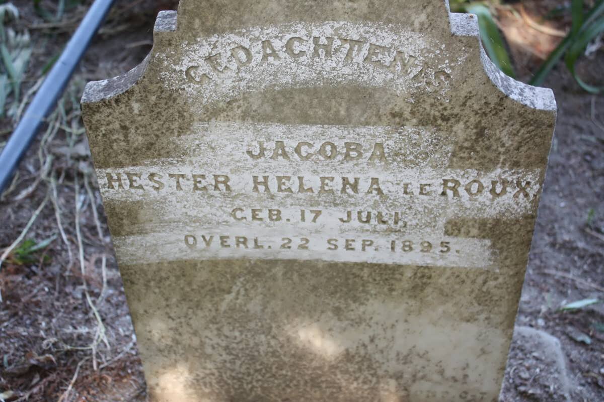 ROUX Hester Helena, le -1895