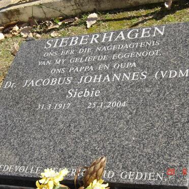 SIEBERHAGEN Jacobus Johannes 1917-2004