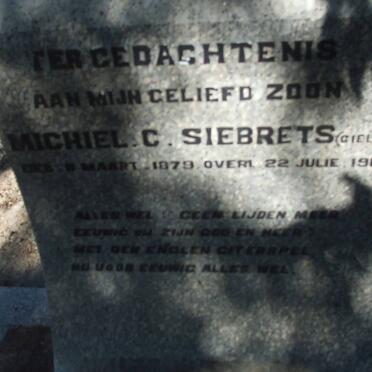 SIEBRETS Michiel C. 1879-1911