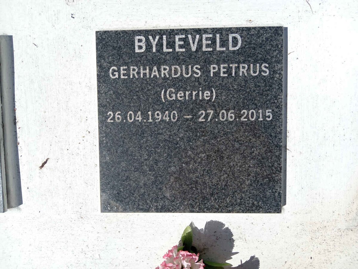 BYLEVELD Gerhardus Petrus 1940-2015