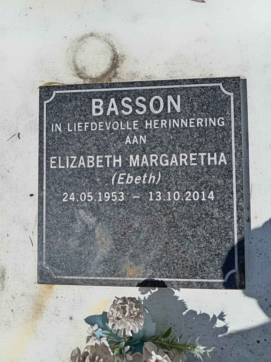 BASSON Elizabeth Margaretha 1953-2014
