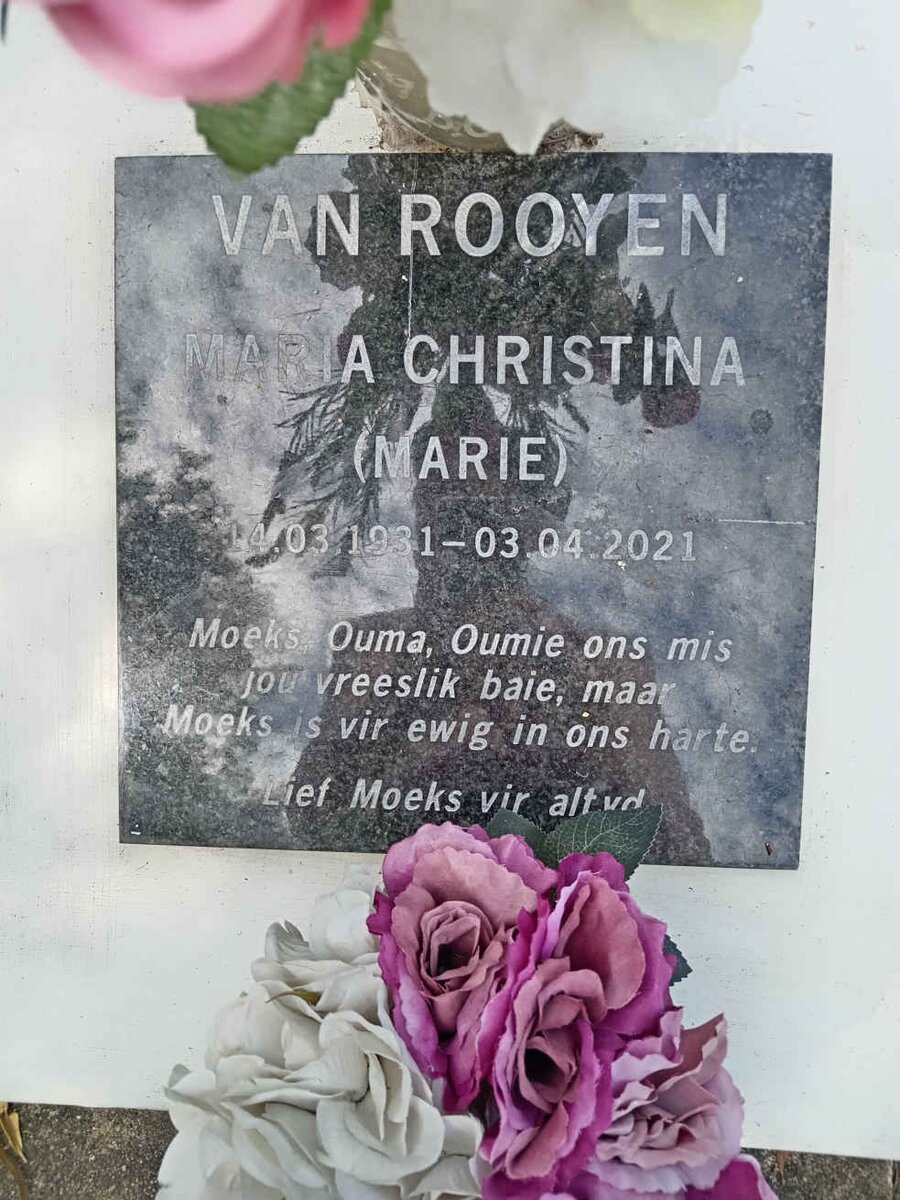 ROOYEN Maria Christina, van 1931-2021