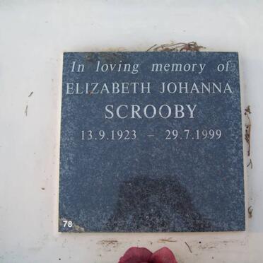 SCROOBY Elizabeth Johanna 1923-1999