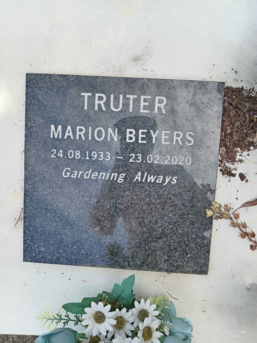 TRUTER Marion Beyers 1933-2020