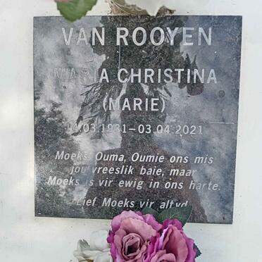 ROOYEN Maria Christina, van 1931-2021
