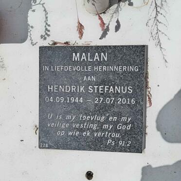 MALAN Hendrik Stefanus 1944-2016
