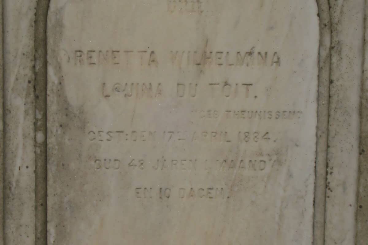 TOIT Renetta Wilhelmina Lovina, du nee THEUNISSEN -1884