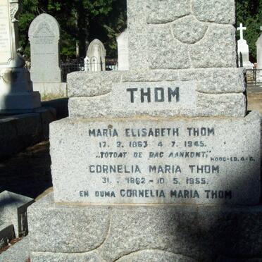 THOM Maria Elizabeth 1863-1945 :: THOM Cornelia Maria 1862-1955 :: THOM Cornelia Maria 
