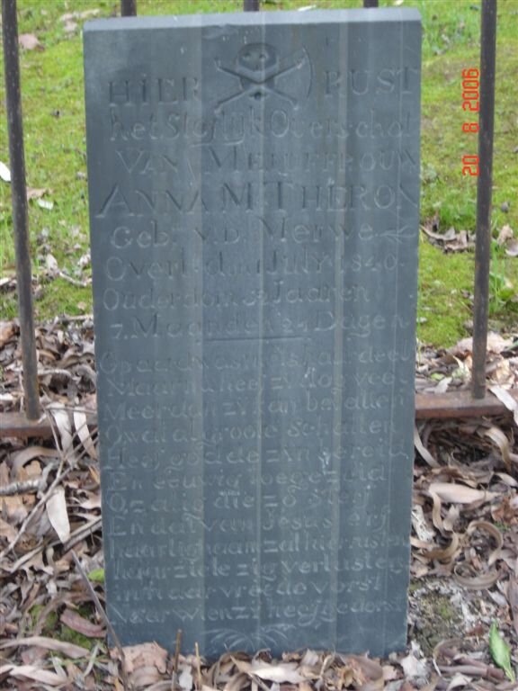 THERON Anna M. nee V.D. MERWE -1840