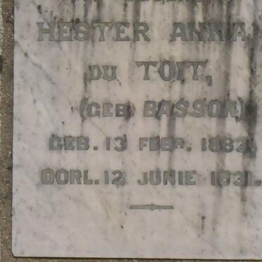 TOIT, du :: VAN DER VLIES :: BASSON 