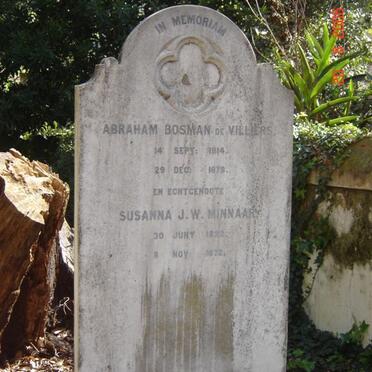 VILLIERS Abraham Bosman, de 1814-1878  &amp; Susanna J.W. MINNAAR 1822-1872
