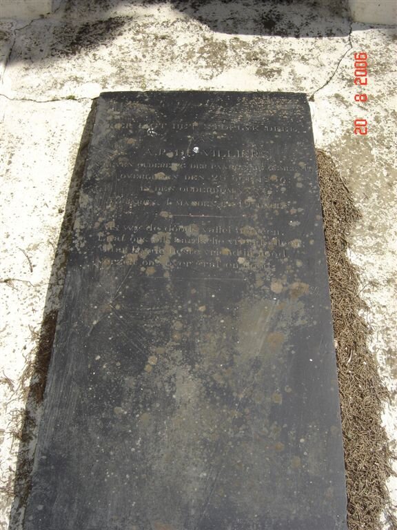 VILLIERS A.P., de -1860