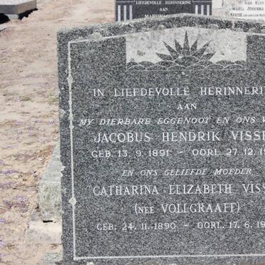 VISSER Jacobus Hendrik 1891-1958 &amp; Catharina Elizabeth VOLLGRAAFF 1890-1965